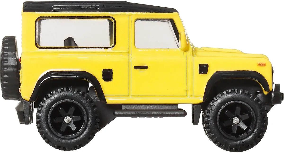 Hot Wheels Car Culture HW Off-Road Land Rover Defender 90 JBK74 - Zwart/Geel