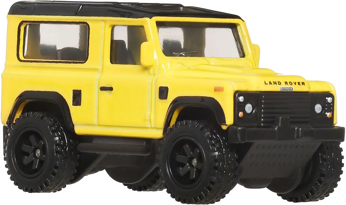 Hot Wheels Car Culture HW Off-Road Land Rover Defender 90 JBK74 - Zwart/Geel