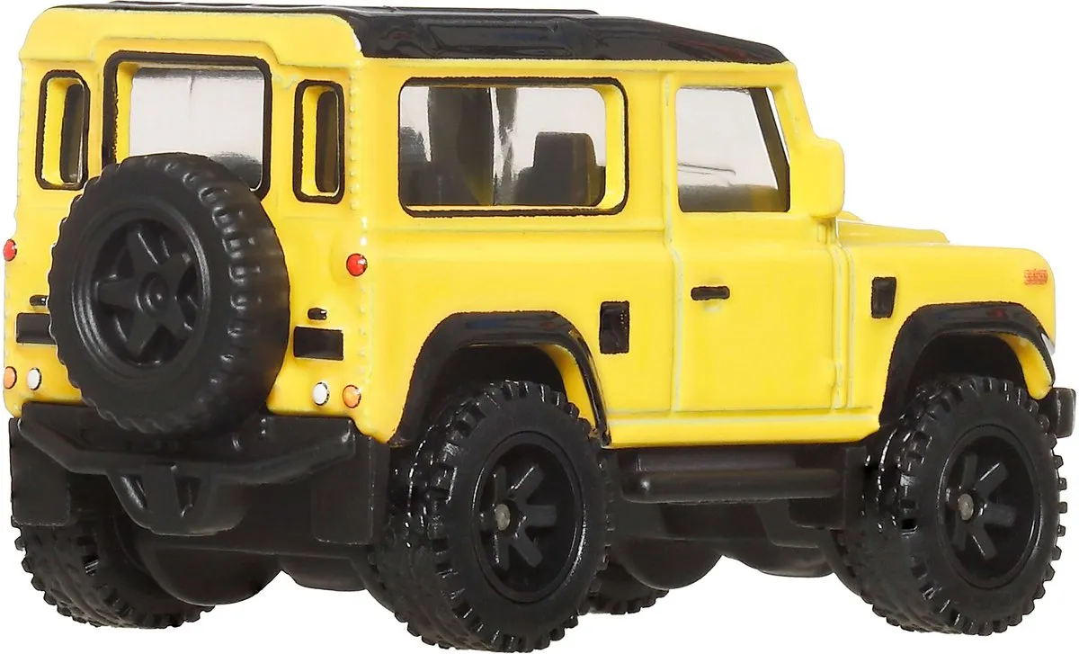Hot Wheels Car Culture HW Off-Road Land Rover Defender 90 JBK74 - Zwart/Geel
