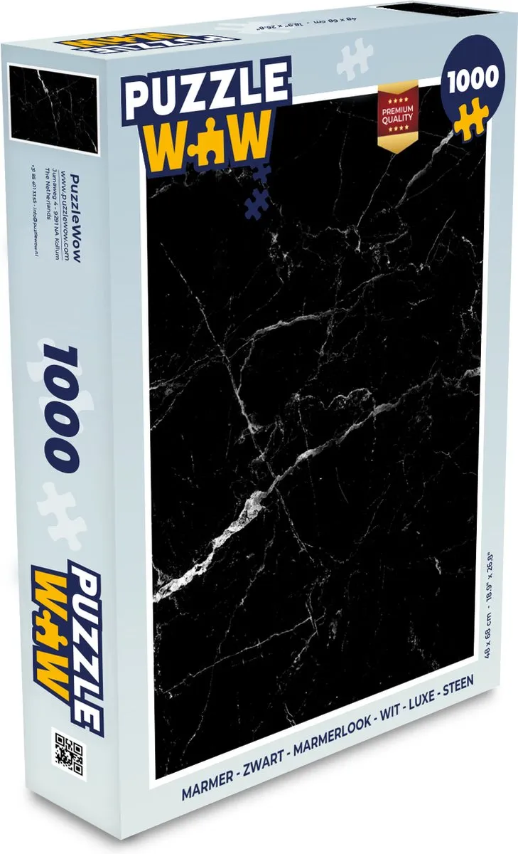PuzzleWow Marmerlook Legpuzzel 1000 Stuks - Multicolor