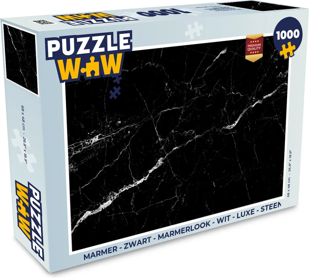 PuzzleWow Marmerlook Legpuzzel 1000 Stuks - Multicolor