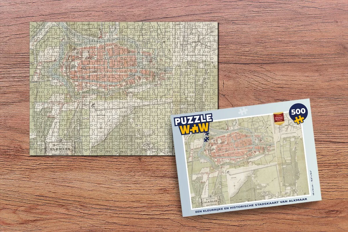 PuzzleWow Alkmaar Legpuzzel 500 Stuks - Multicolor