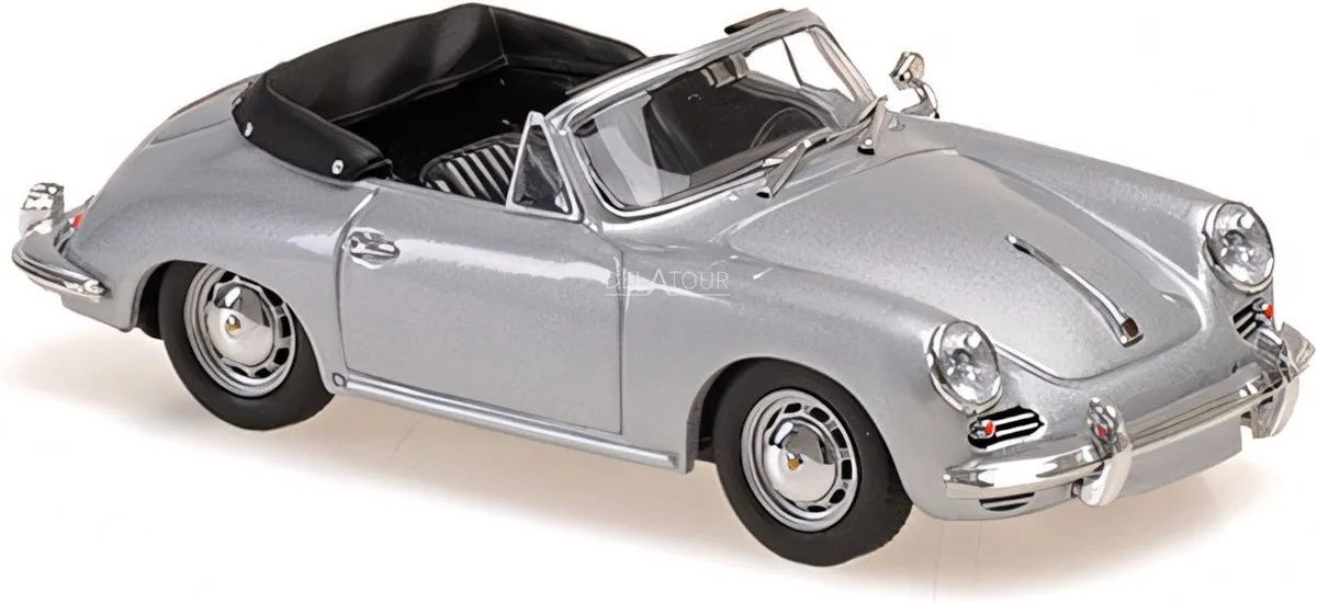 Porsche 356 C Cabriolet 1965 Minichamps 1:43 - Zilver