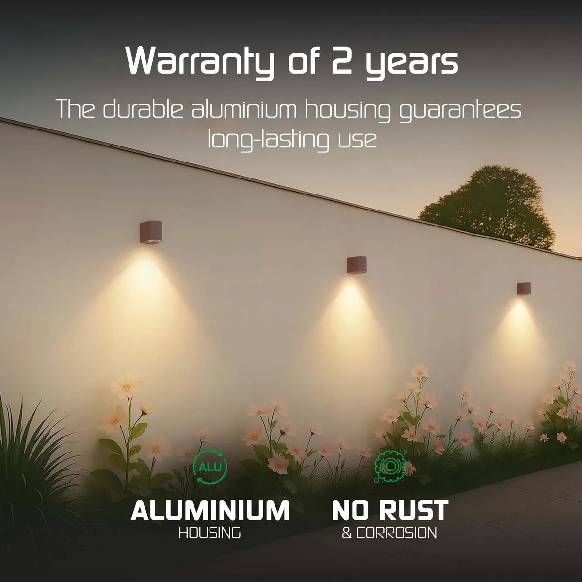 LEDVION Sacramento Wandlamp GU10 - Roest