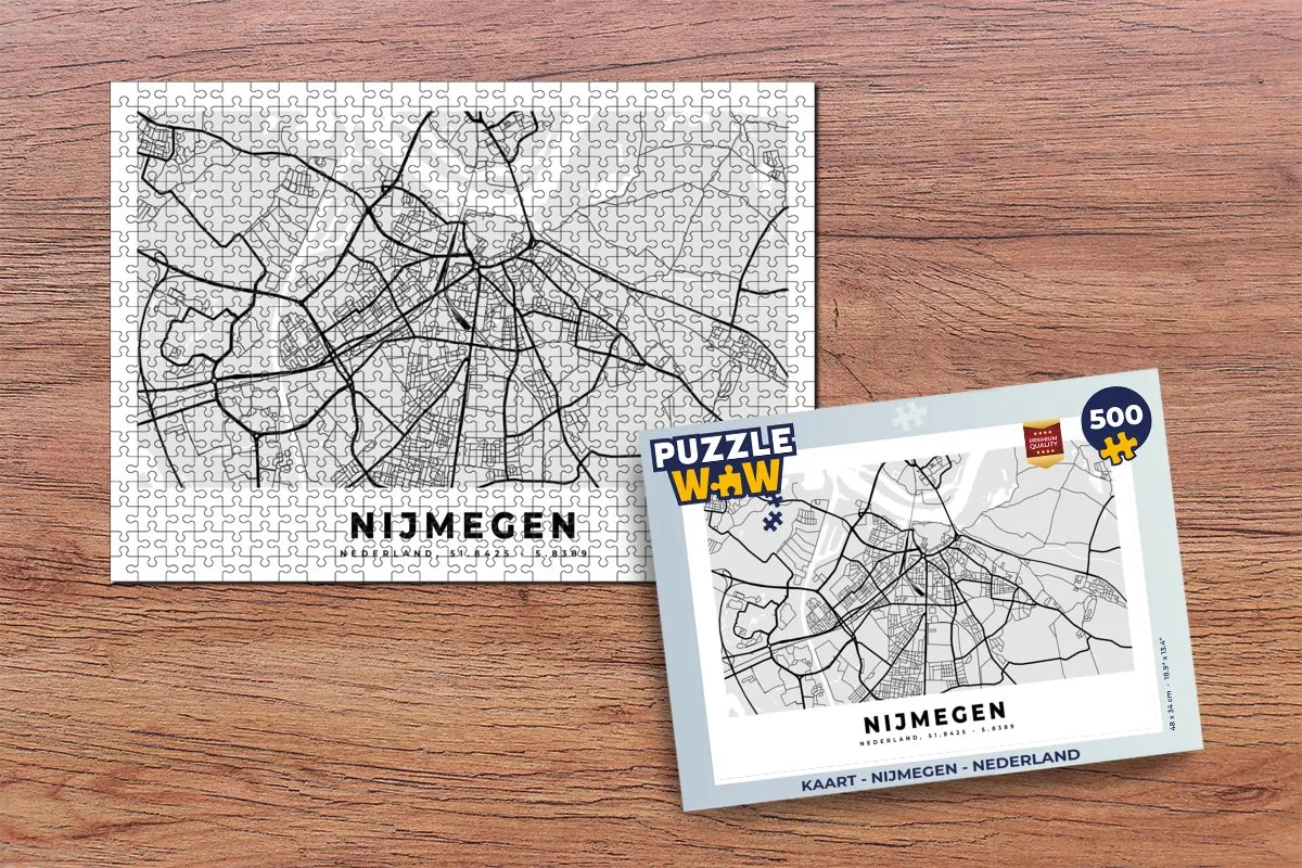 PuzzleWow Nijmegen Legpuzzel 500 Stuks - Multicolor