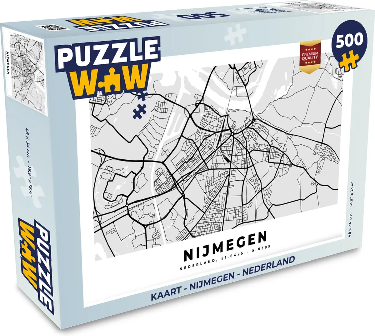 PuzzleWow Nijmegen Legpuzzel 500 Stuks