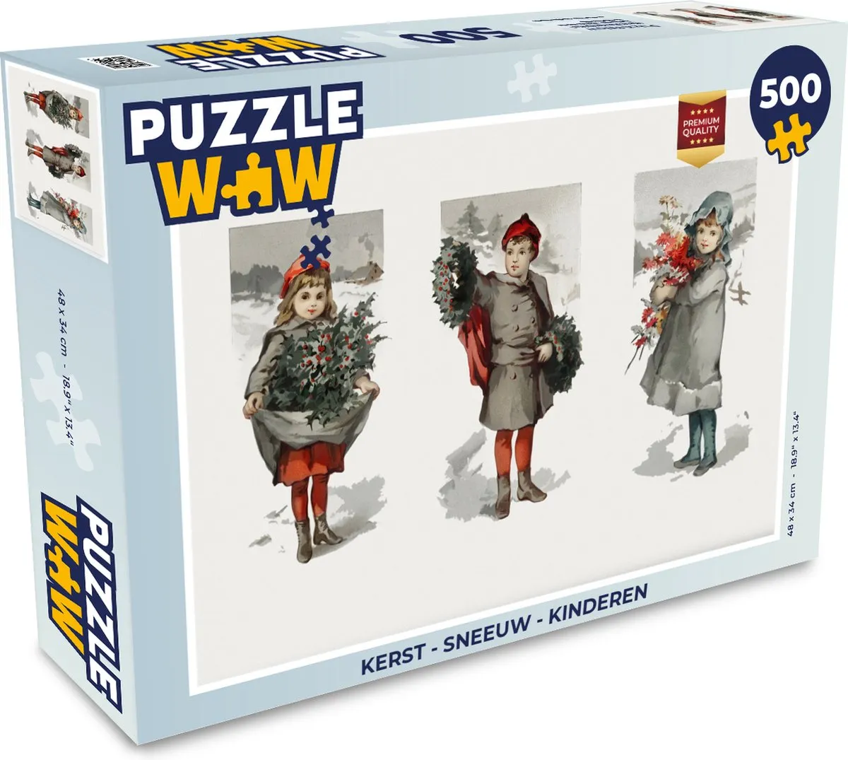 PuzzleWow Kerst Sneeuw Legpuzzel 500 Stuks - Multicolor