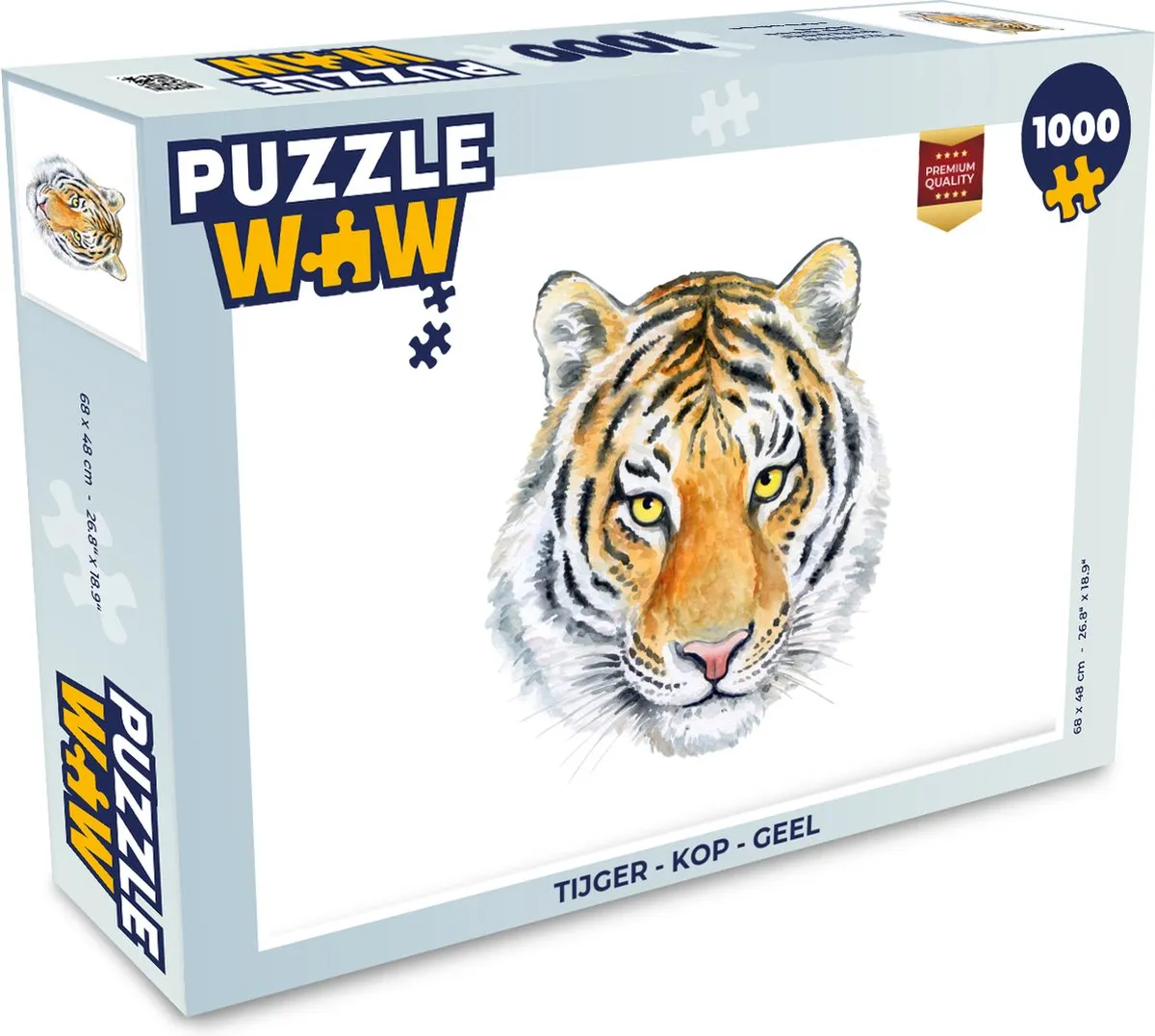 PuzzleWow Tijger Kop Legpuzzel 1000 Stuks