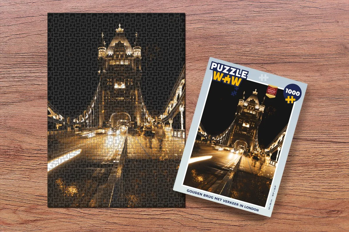 PuzzleWow Tower Bridge Legpuzzel 1000 Stuks - Multicolor