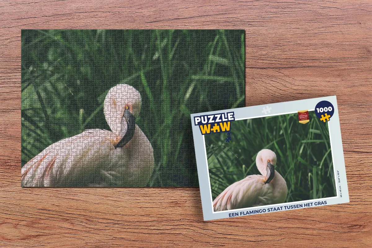 PuzzleWow Legpuzzel Flamingo 1000 Stuks - Multicolor