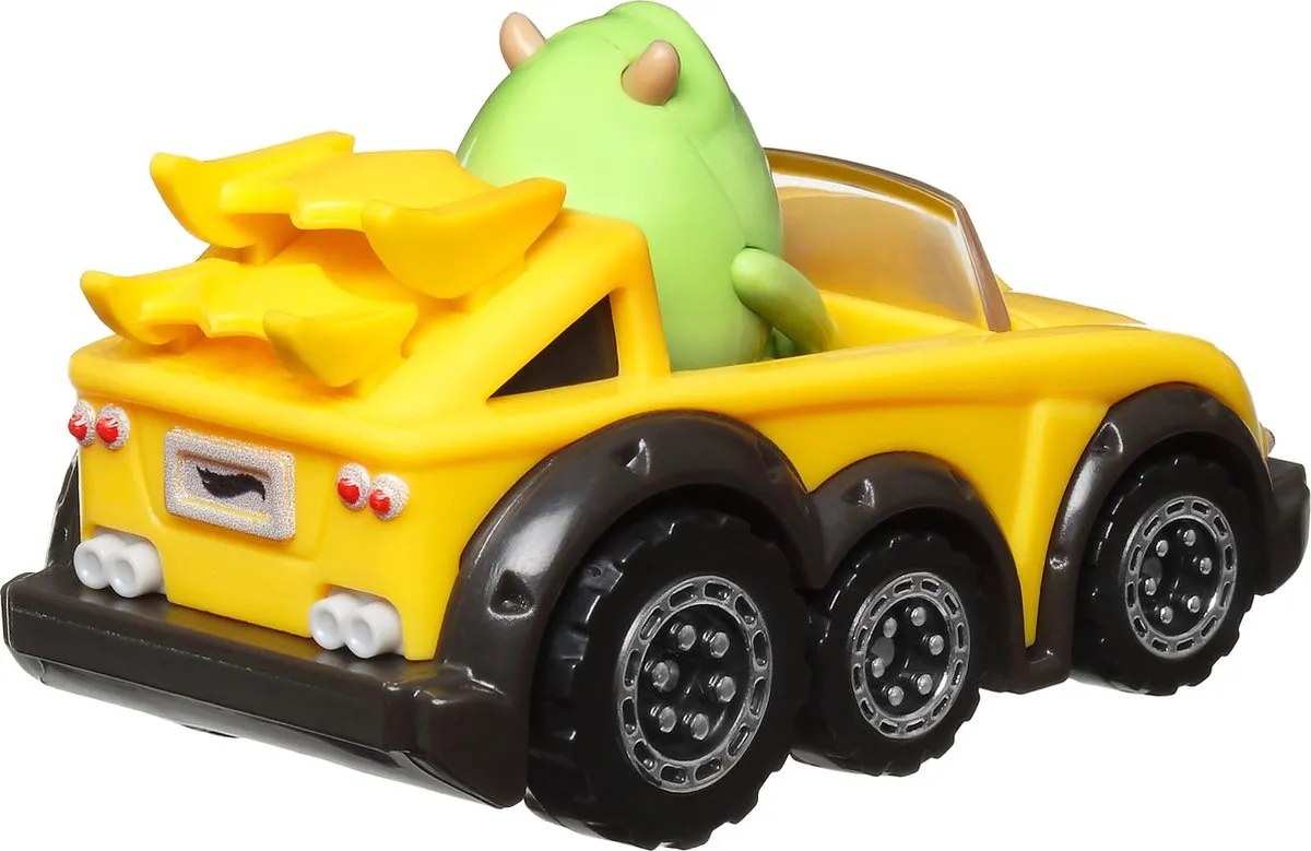 Hot Wheels Racer Verse Monsters & Co Mike Wazowski Raceauto HKB93 - 1:64 - Zwart/Geel/ Groen