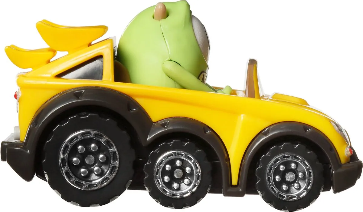 Hot Wheels Racer Verse Monsters & Co Mike Wazowski Raceauto HKB93 - 1:64 - Zwart/Geel/ Groen
