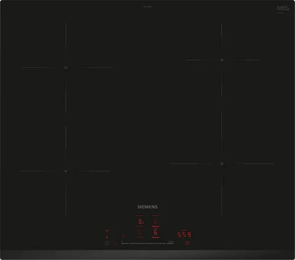 Siemens iQ100 EH631HEB1E Inductiekookplaat 60cm - 4 Zones - Zwart