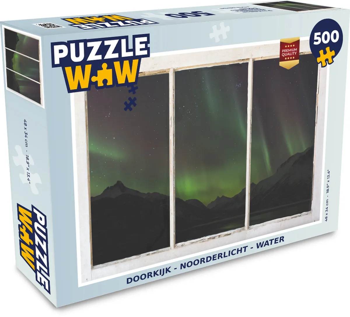 PuzzleWow Noorderlicht Water Legpuzzel 500 Stuks