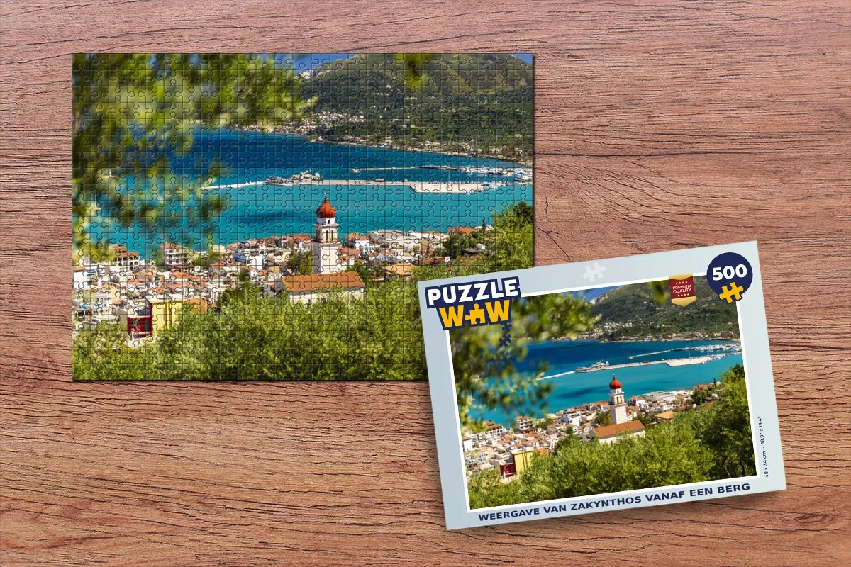 PuzzleWow Zakynthos Berglandschap Legpuzzel 500 Stuks