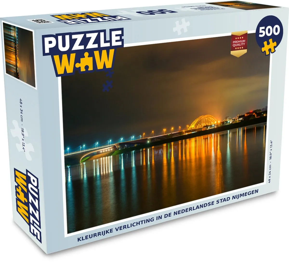 PuzzleWow Nijmegen Legpuzzel 500 Stuks - Multicolor