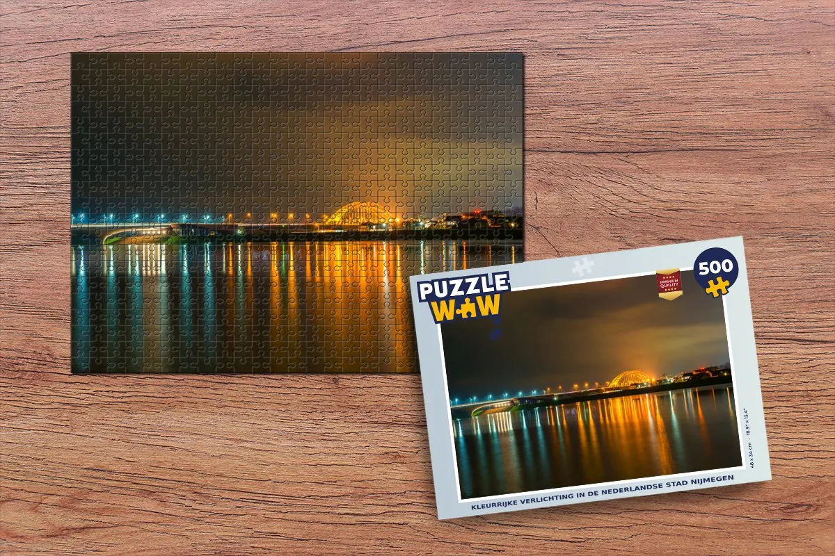 PuzzleWow Nijmegen Legpuzzel 500 Stuks - Multicolor