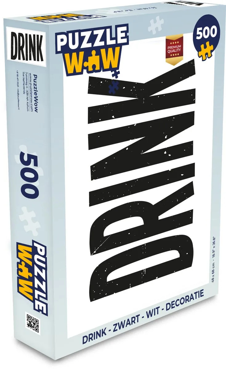 PuzzleWow Drink Puzzel 500 Stuks