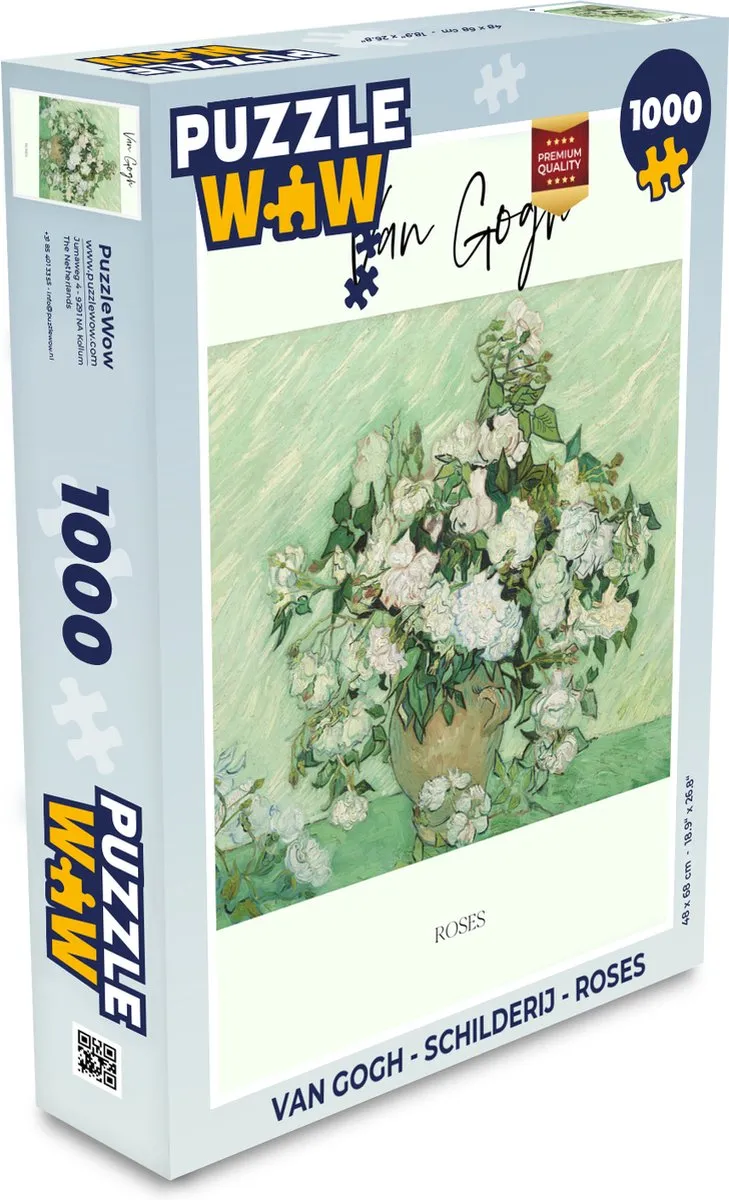 PuzzleWow Van Gogh Roses Legpuzzel 1000 Stuks - Multicolor
