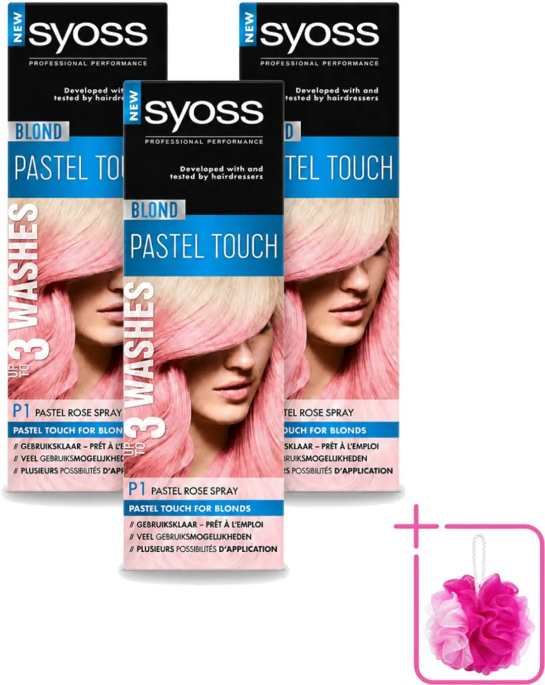 3 x Syoss Color Blond Pastel Touch P1 Pastel Rose