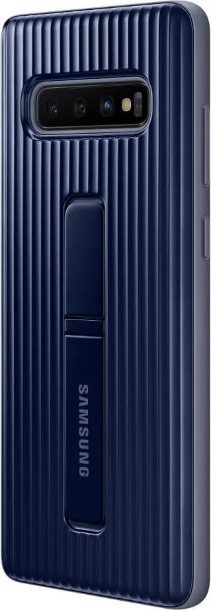 Samsung Galaxy S10+ Beschermhoes Stand - Blauw/Zwart