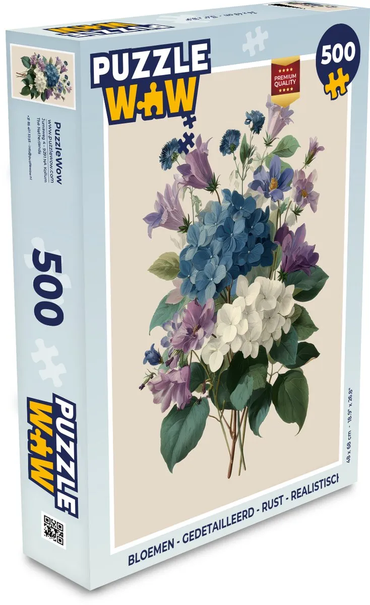 PuzzleWow Bloemen Legpuzzel 500 Stuks - Realistisch