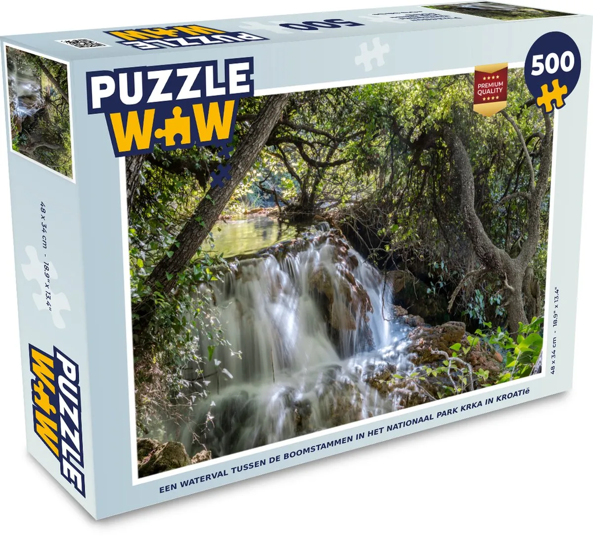 PuzzleWow Legpuzzel Kroatië Waterval 500 Stuks - Multicolor