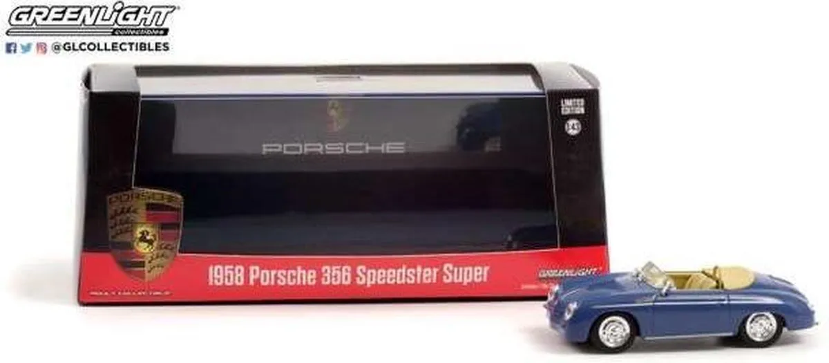 Porsche 356 Speedster Super 1958 - 1:43 - Blauw