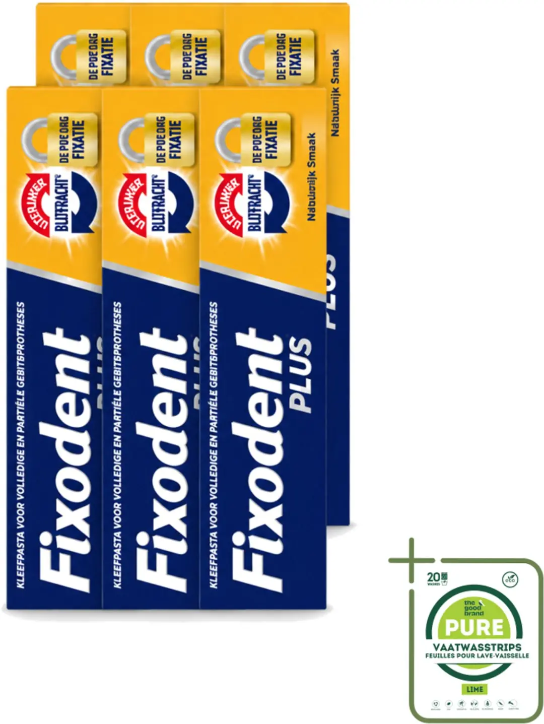 6 x Fixodent Plus