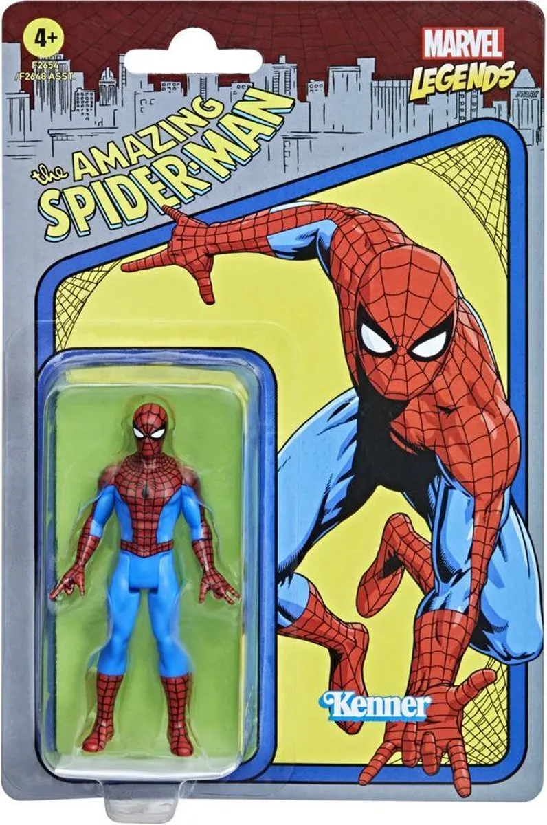 Marvel Legends Retro Spider-Man F26545X0 Actiefiguur - Blauw/Rood