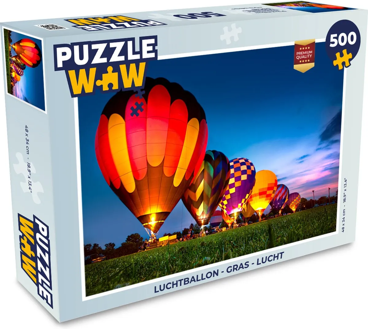 PuzzleWow Luchtballon Legpuzzel 500 Stuks