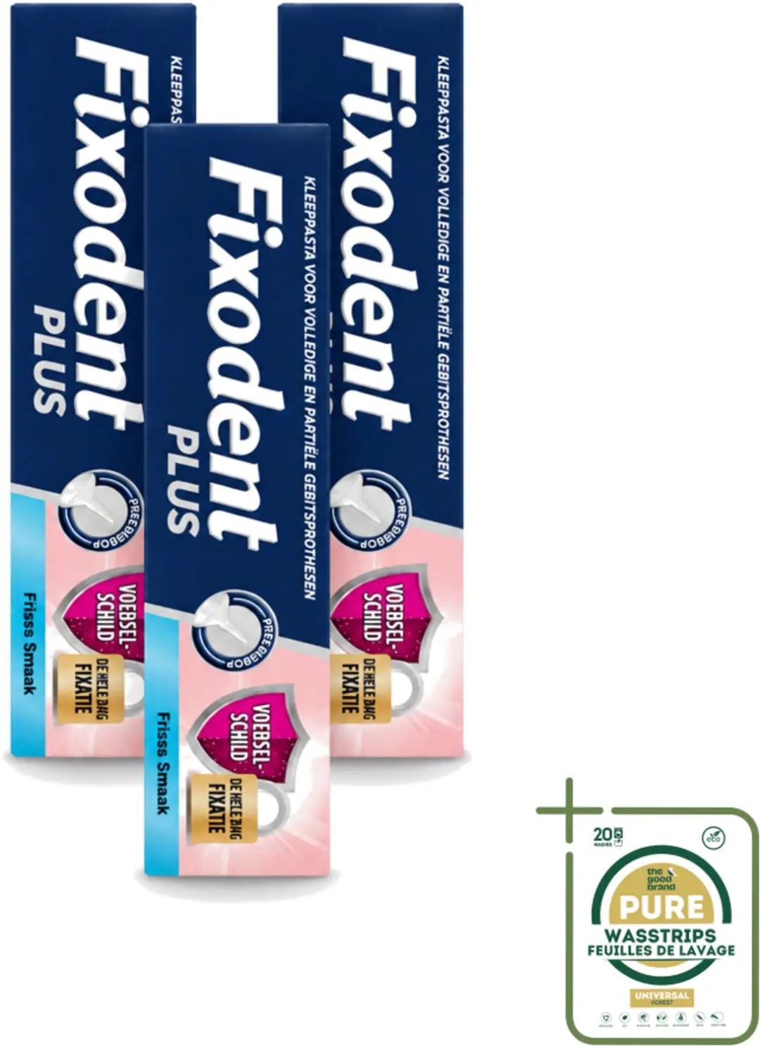 3 x Fixodent Plus
