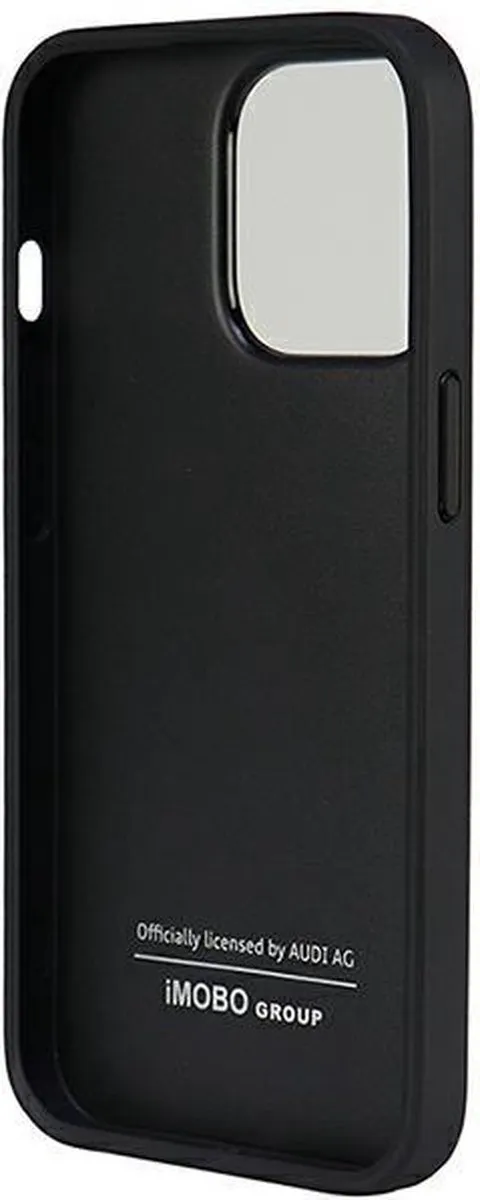 Audi Synthetic Leather Back Case - Geschikt voor Apple iPhone 13 Pro (6.1") - Zwart