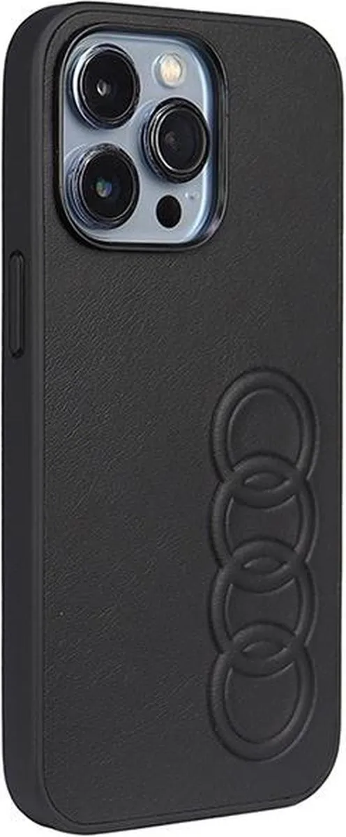 Audi Synthetic Leather Back Case - iPhone 13 Pro - Zwart - afbeelding 6 van 6