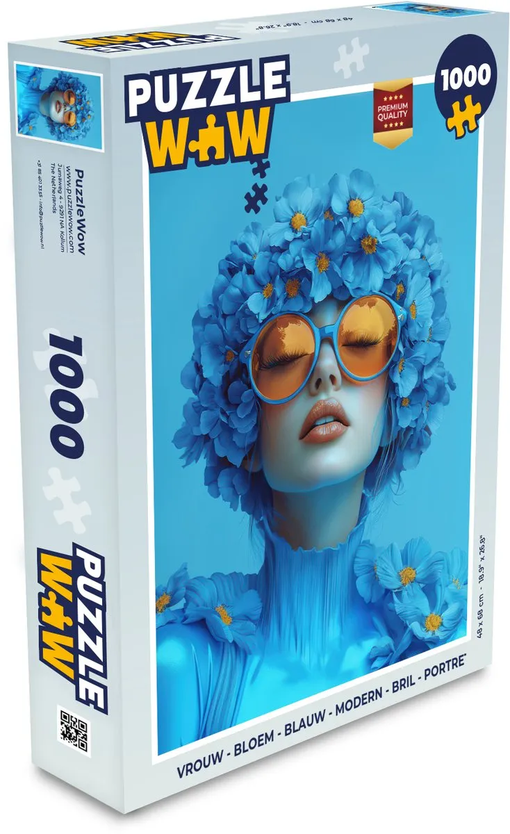 PuzzleWow Vrouw Bloem Legpuzzel 1000 Stuks