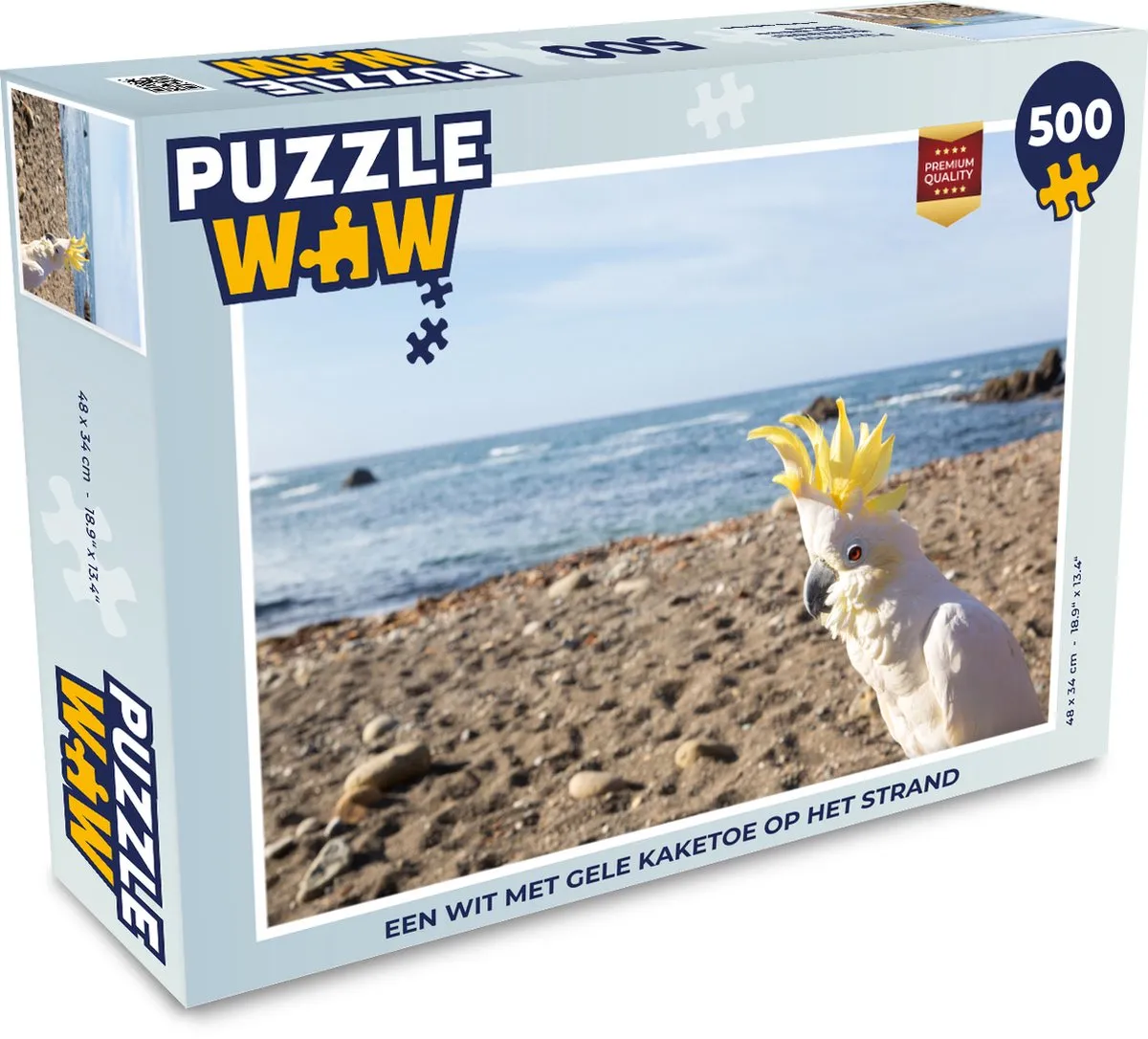 PuzzleWow Kaketoe Strand Legpuzzel 500 Stuks