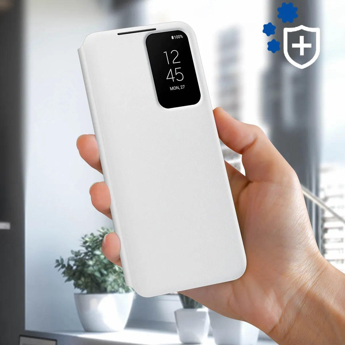 Samsung Clear View Cover EF-ZS906CWEGEE - Galaxy S22 Plus - Wit - afbeelding 6 van 6