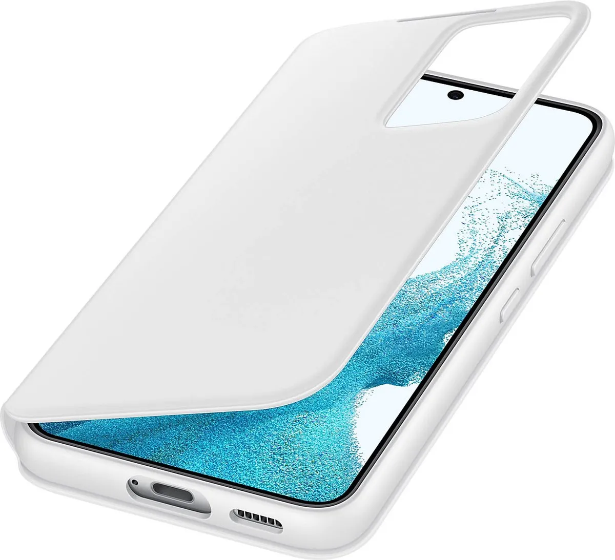 Samsung Clear View Cover EF-ZS906CWEGEE - Galaxy S22 Plus - Wit
