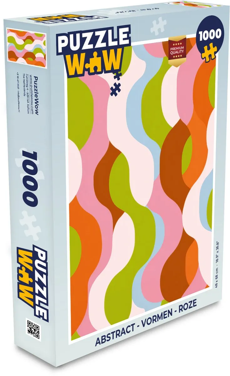 PuzzleWow Abstract Vormen Legpuzzel 1000 Stuks