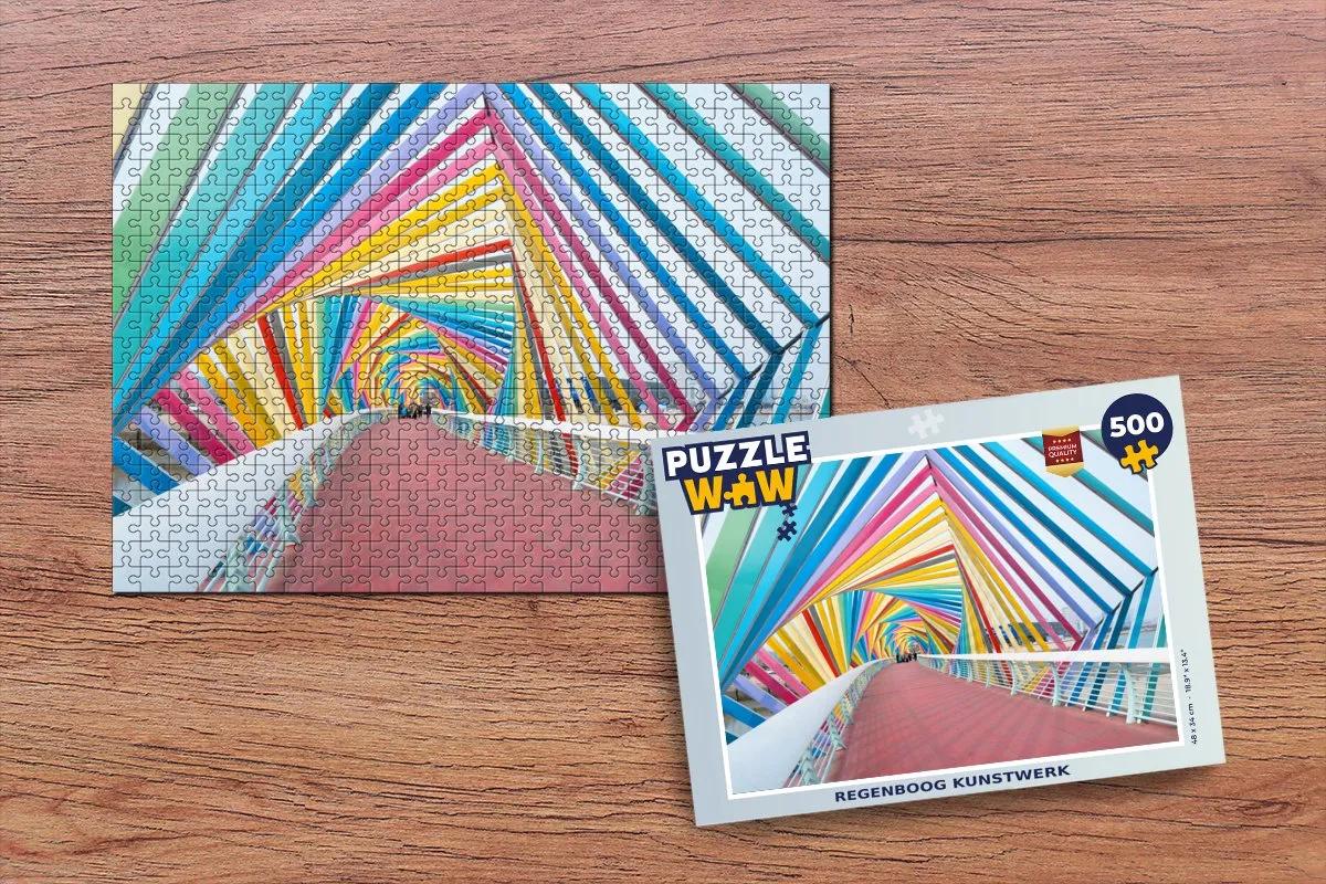 PuzzleWow Regenboog Kunstwerk Legpuzzel 500 Stuks