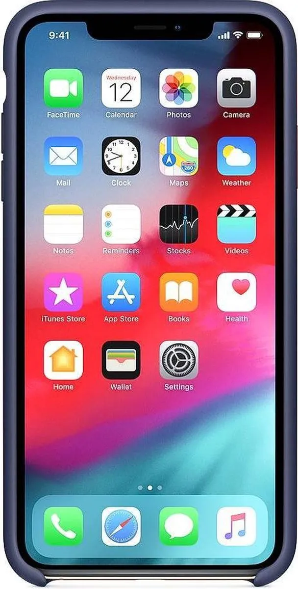 Apple Leren Hoesje iPhone Xs Max MRWU2ZM/A - Donkerblauw