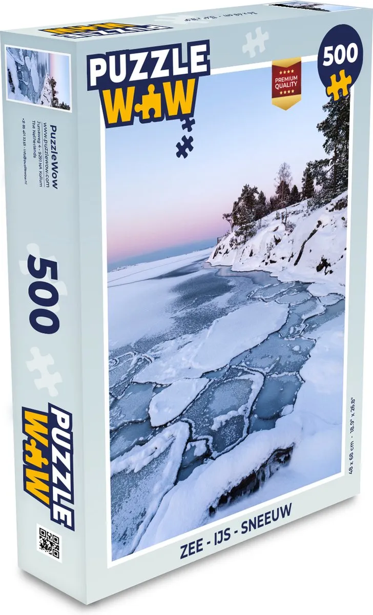 PuzzleWow Zee IJs Sneeuw Legpuzzel 500 Stuks - Multicolor