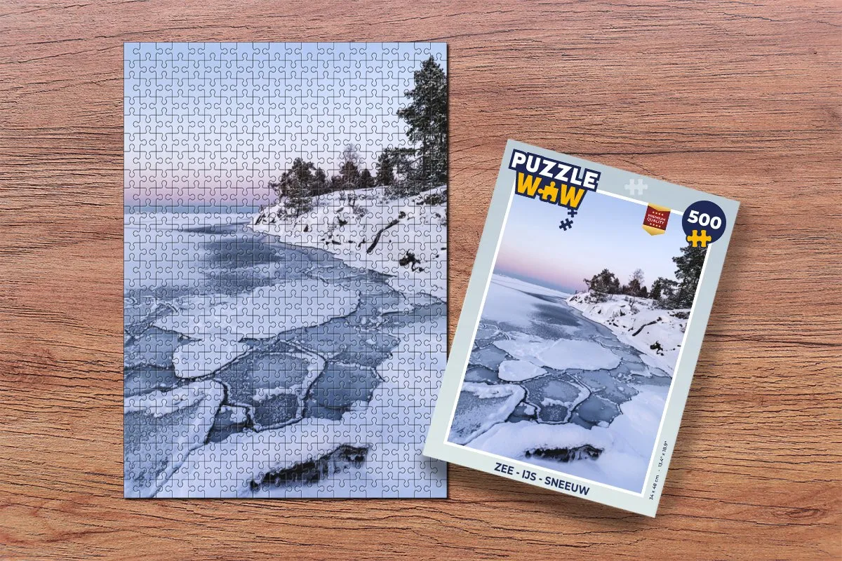 PuzzleWow Zee IJs Sneeuw Legpuzzel 500 Stuks - Multicolor