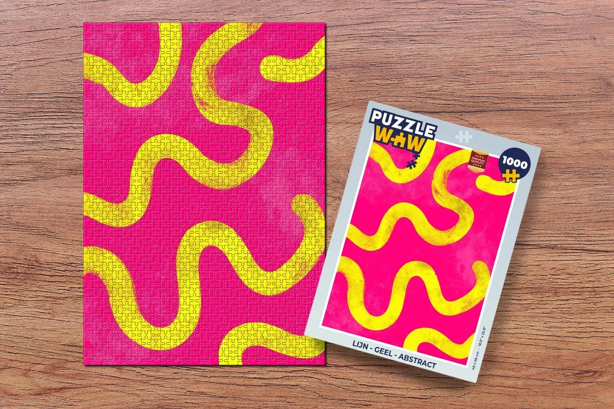 PuzzleWow Abstract Legpuzzel 1000 Stuks - Geel - MPN 8721406830580