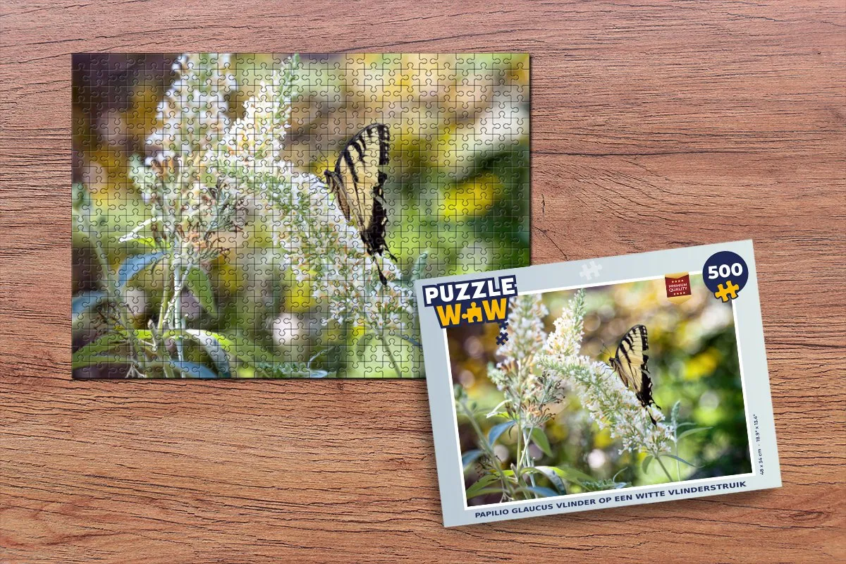 PuzzleWow Papilio Glaucus Vlinder Puzzel 500 Stuks - Multicolor