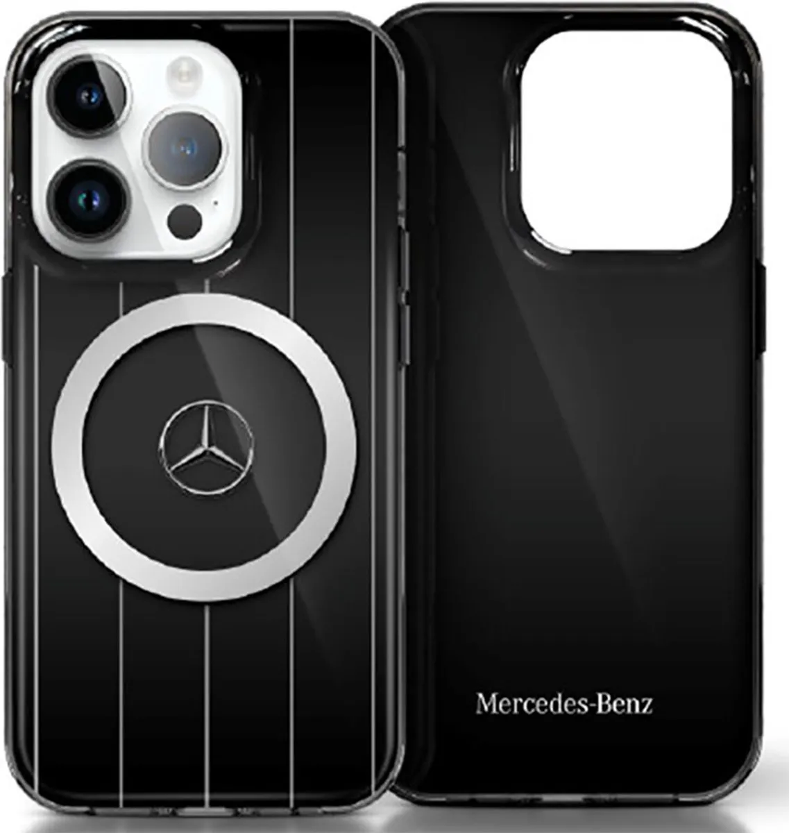 Mercedes-Benz iPhone 15 Backcase - Effen Zwart - MagSafe