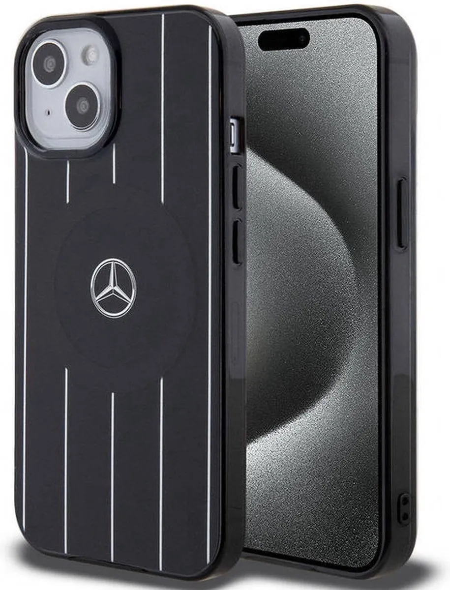 Mercedes-Benz iPhone 15 Backcase - Effen Zwart - MagSafe
