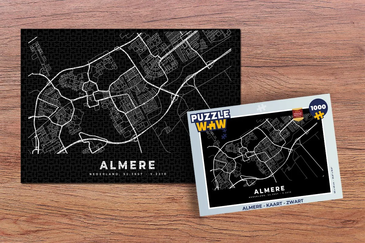PuzzleWow Almere Legpuzzel 1000 Stuks - Multicolor