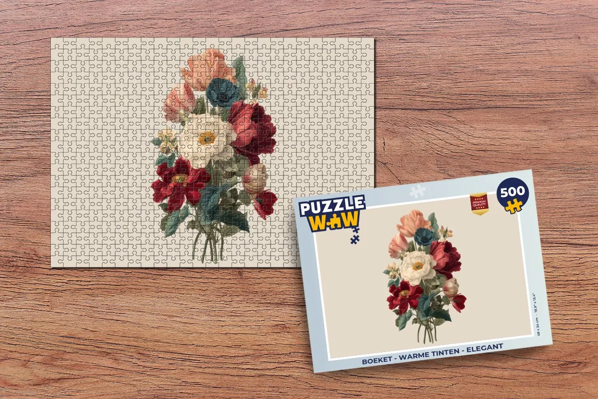 PuzzleWow Boeket Legpuzzel 500 Stuks - Elegant