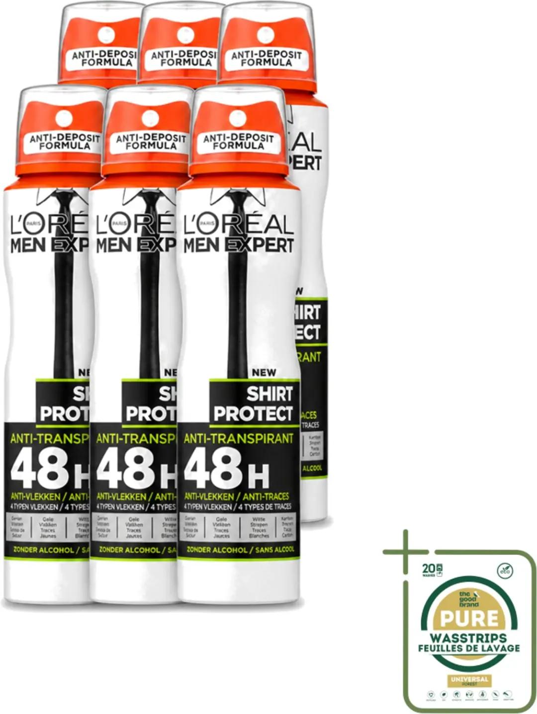 6 x L'Oréal Men Expert Shirt Protect